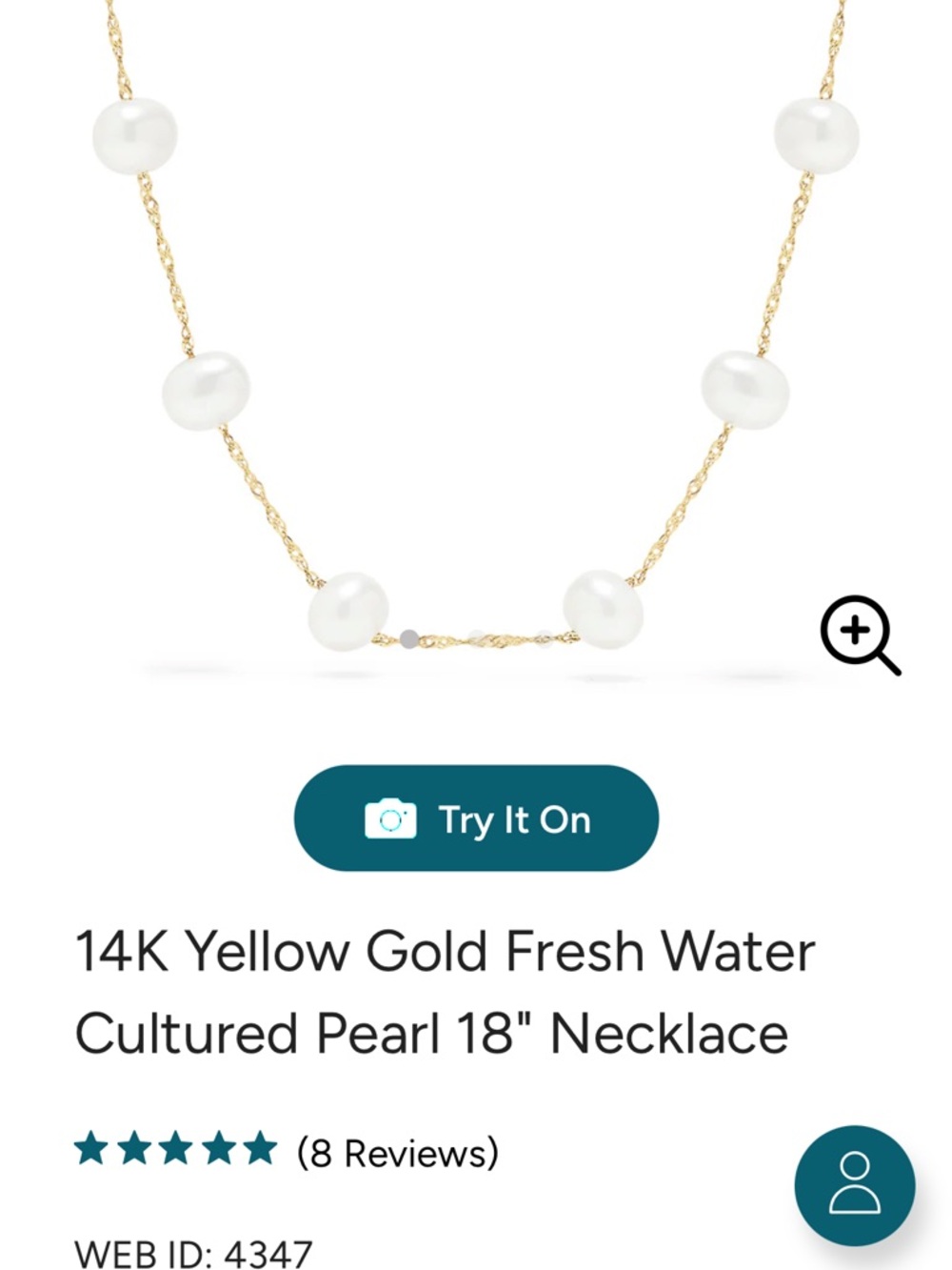 Effy 14K Yellow Gold Necklace with White Pearls